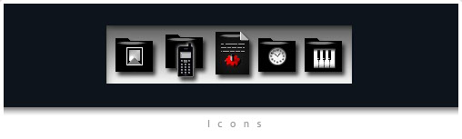 Black Shine - [ 65 Icons ]