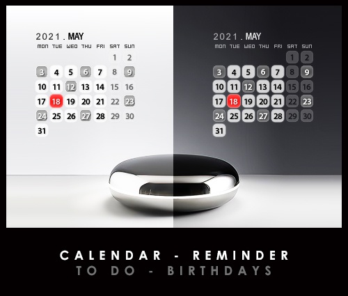Calendar - Reminder Pro - [ Rainlendar Skin ]