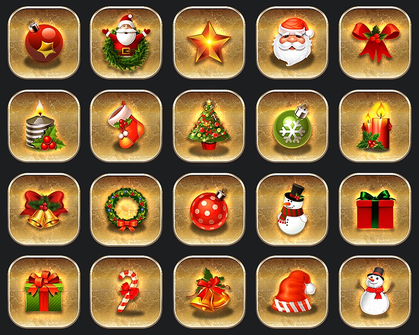 22 Golden Christmas Icons