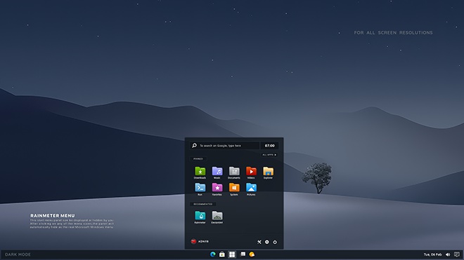 RAINMETER MENU (DARK MODE) (Suite)