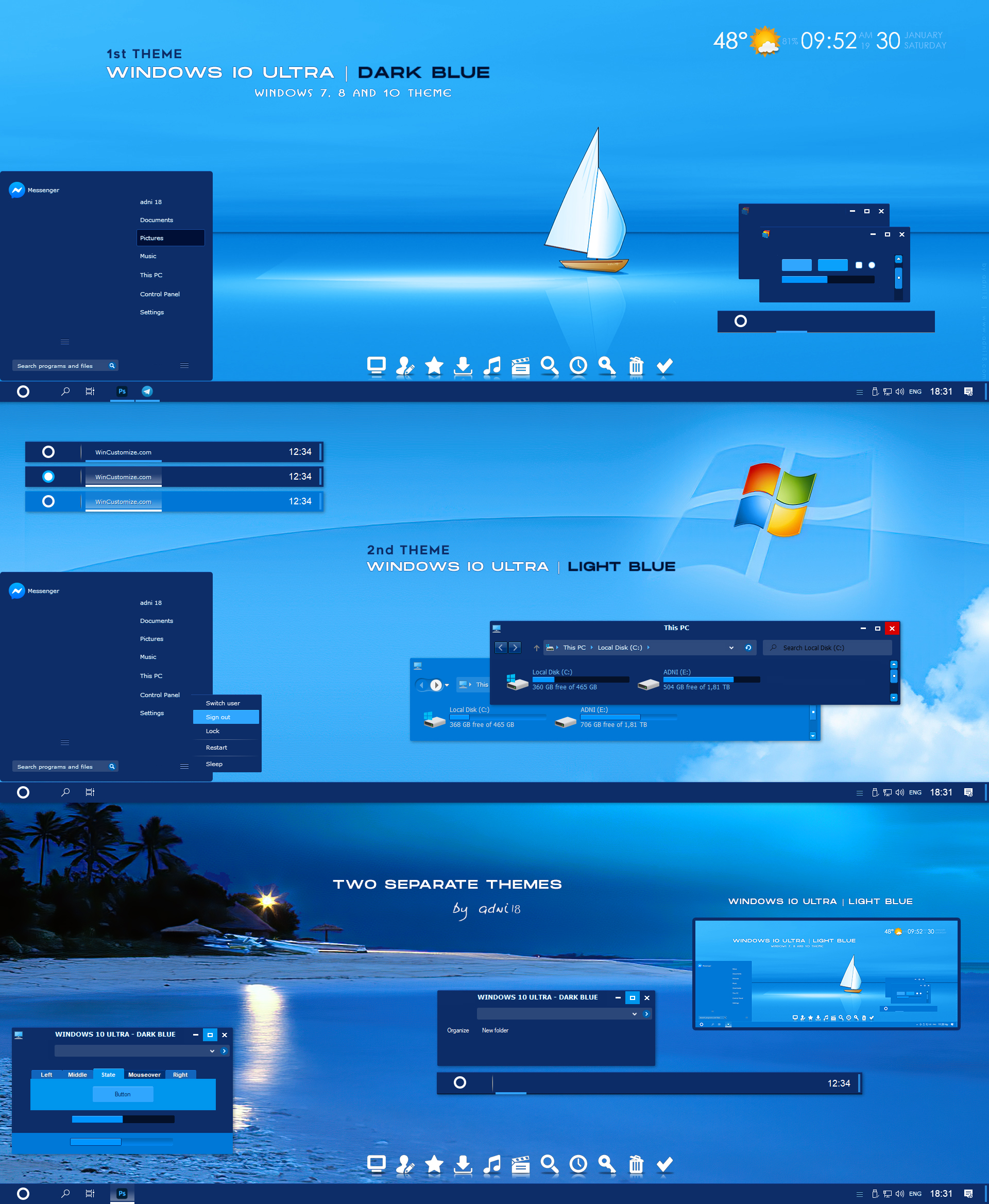 WINDOWS 10 ULTRA - BLUE