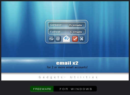 email x2    [Standalone Gadget - Widget]