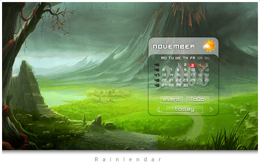 Hyalo-Calendar - [ Rainlendar Skin ]