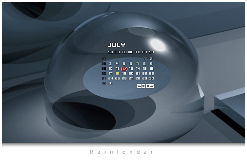 R-Calendar - [ Rainlendar Skin ]
