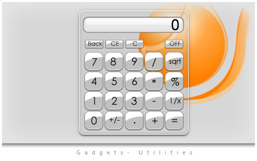 Glassy Calculator  [Gadget - Widget]