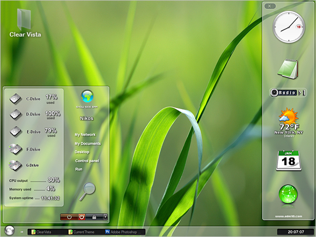 Clear 2  [ DesktopX Theme ]