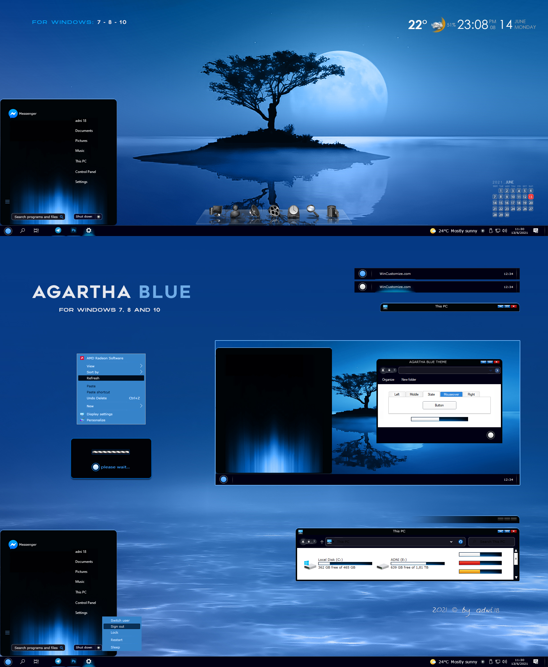 Agartha Blue  [Free theme]