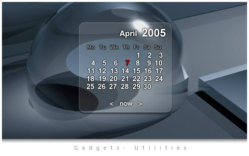 Glassy Calendar ( Gadget  )