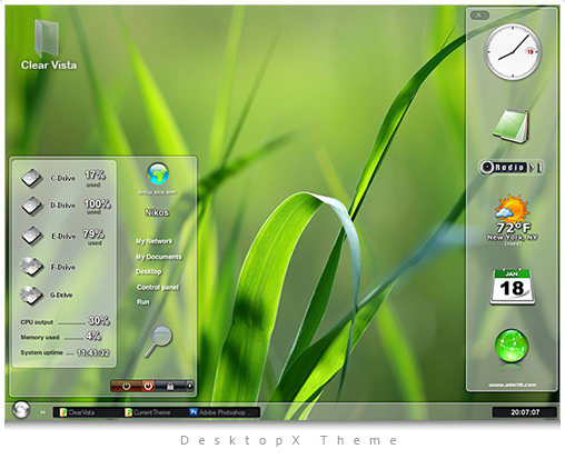 Clear 2  [ DesktopX Theme ]