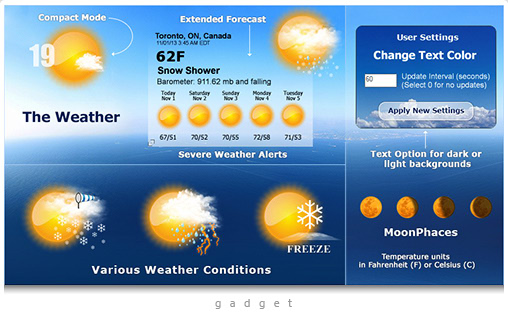 The Weather   [ Gadget - Standalone app ]