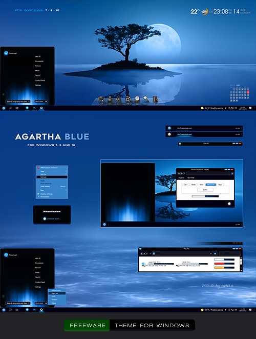 Agartha Blue  [Free theme]